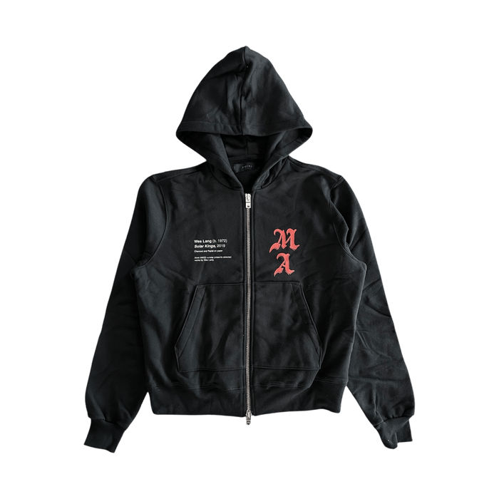 Amiri — Amiri Wes Lang Black & Red Solar Kings Zip Up Hoodie