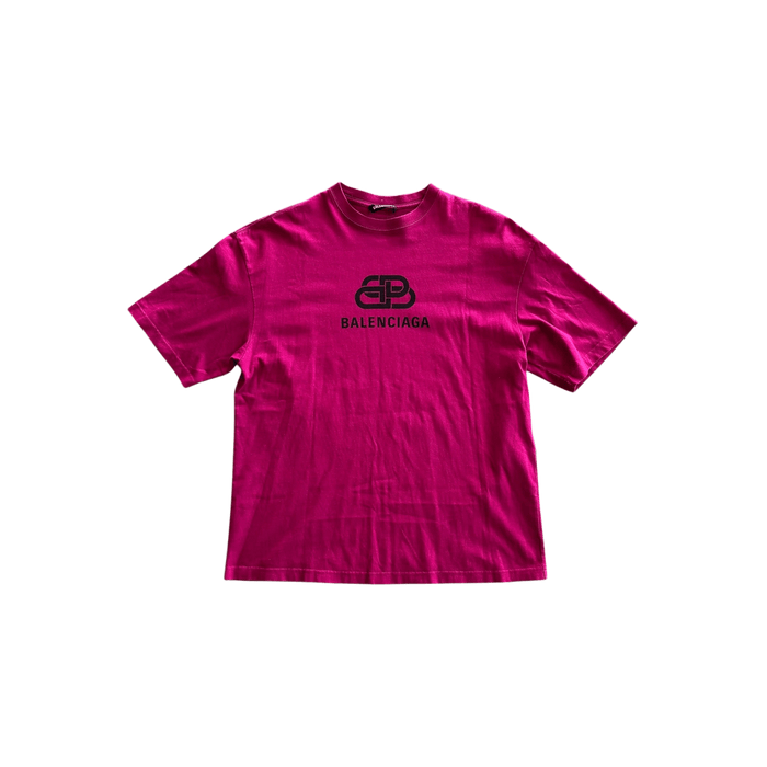 Balenciaga — Balenciaga Pink & Black BB Logo T-Shirt