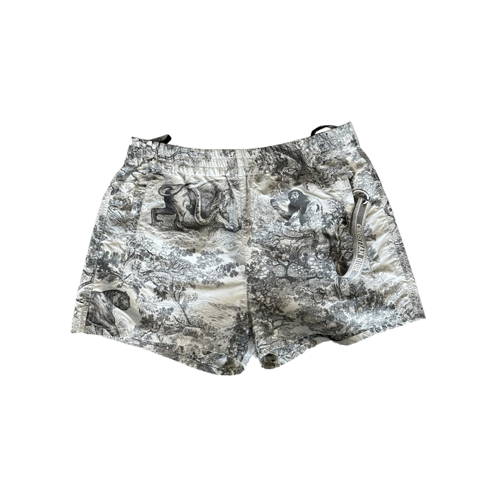 Dior — Dior White & Grey Toile de Jouy Dioriviera Women's Shorts
