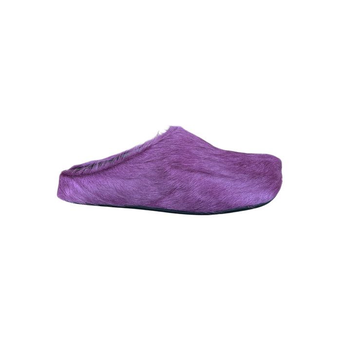 Marni — Marni Purple Calfskin Fussbett Sabot Women's Slides