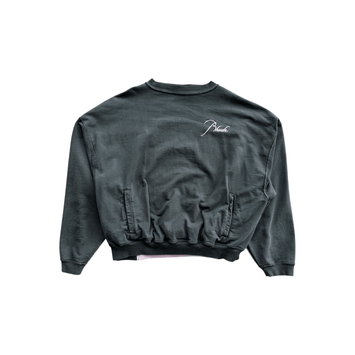 Rhude — Rhude White & Pink Logo Panel Sweater