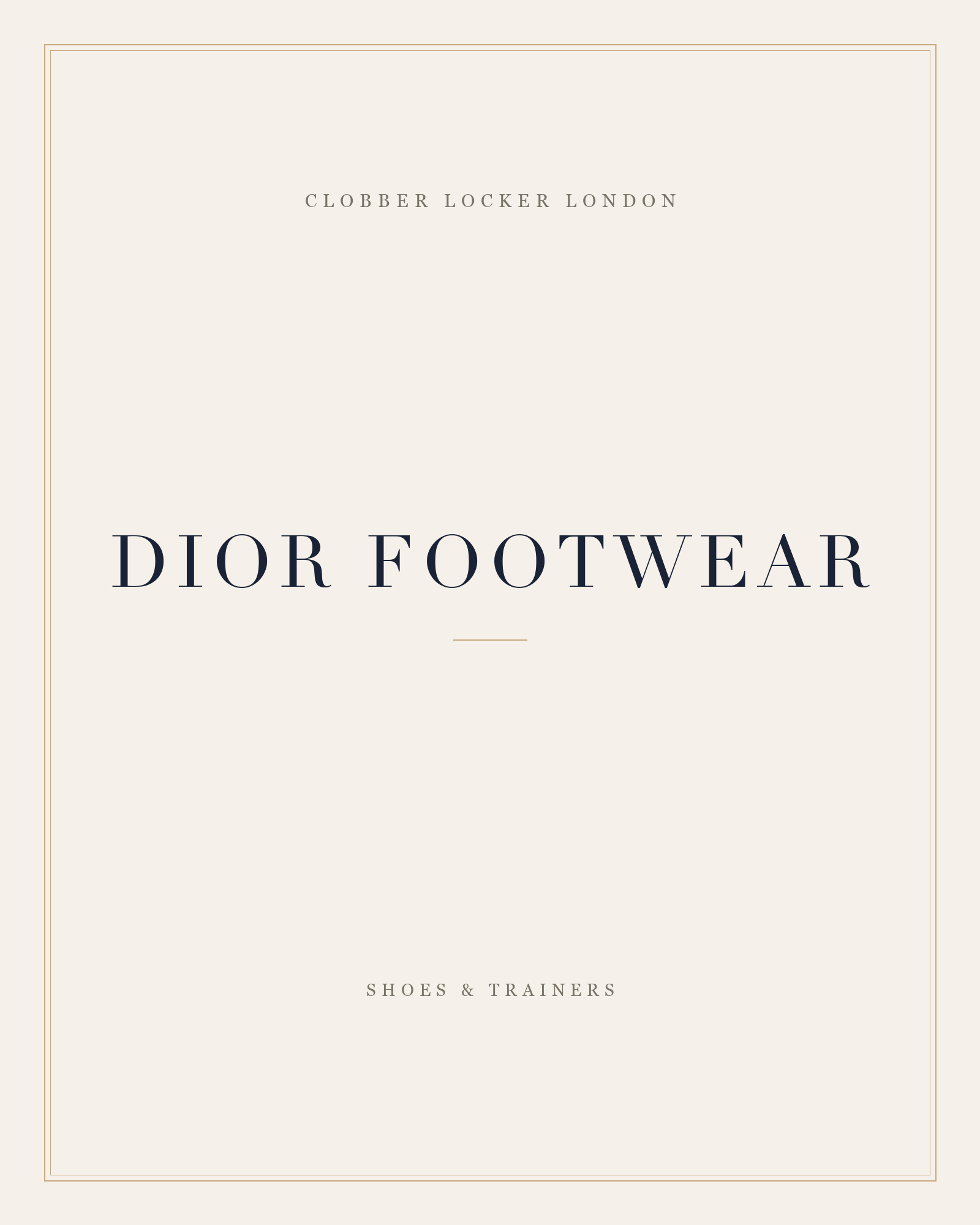 Dior Footwear