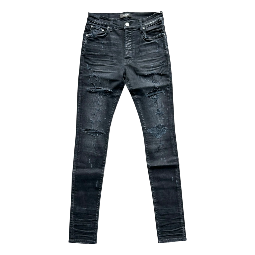 Amiri Aged Black Thrasher Plus Jeans
