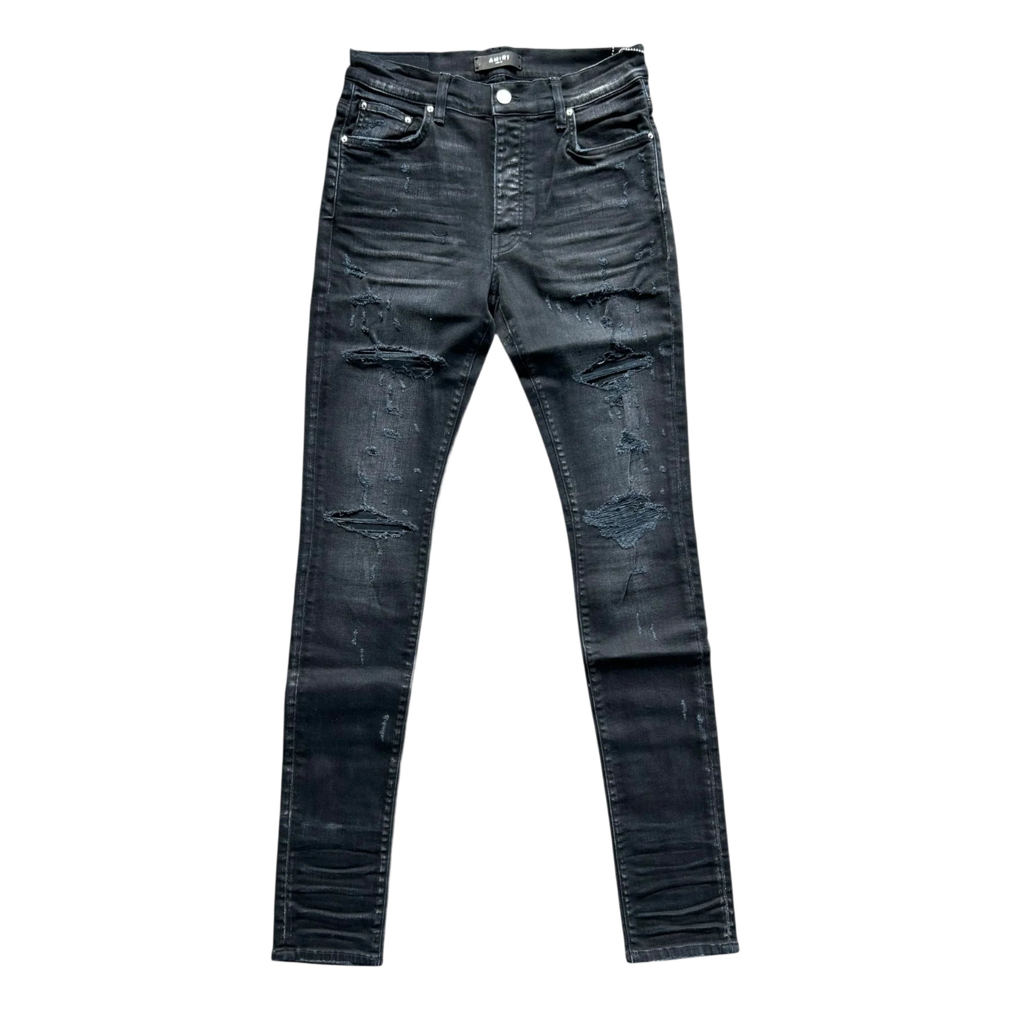 Amiri Aged Black Thrasher Plus Jeans