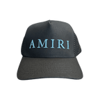 Amiri Black & Blue Logo Trucker Hat - Morely TrendsAmiri Type here:)