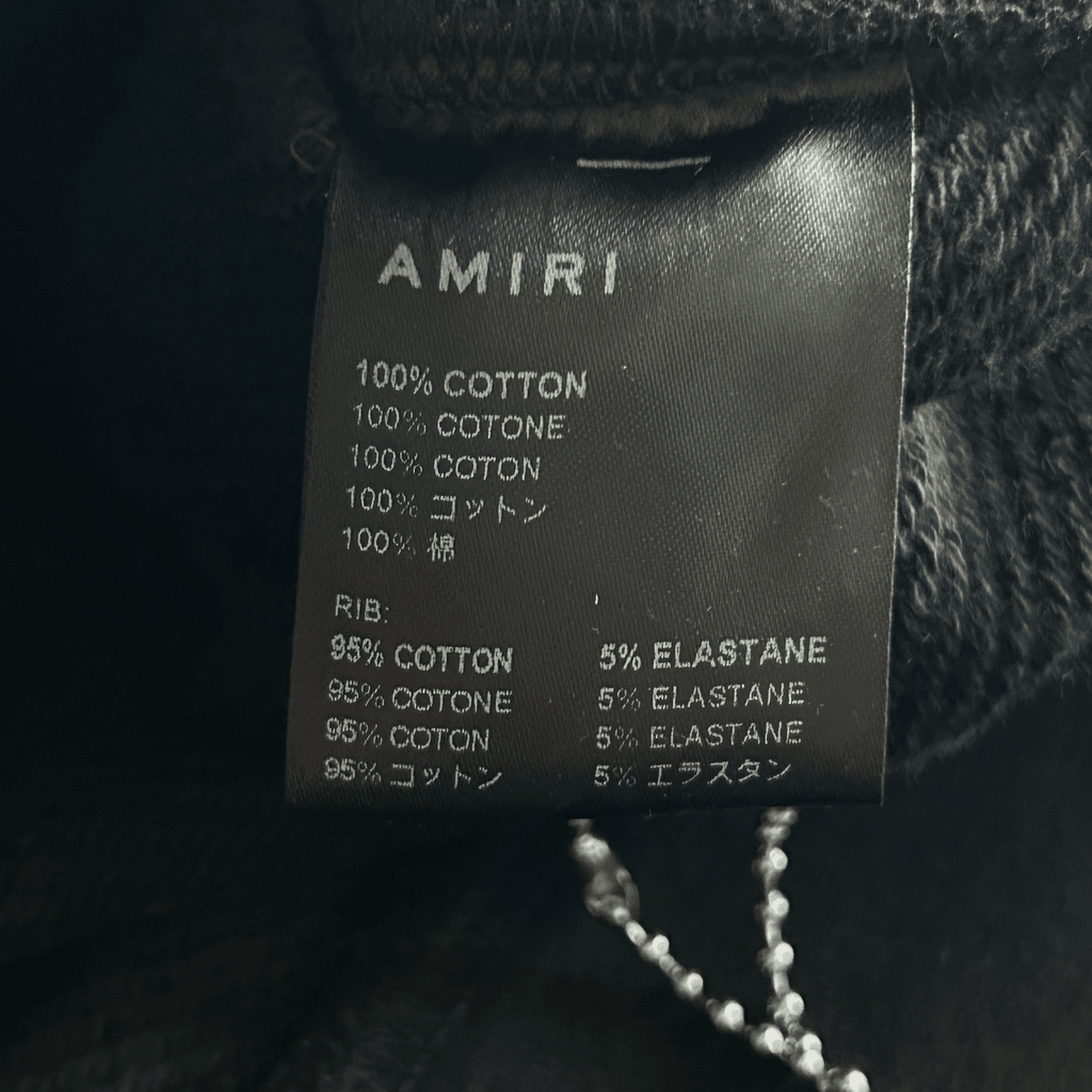 Amiri Black & Chrome Staggered Logo Hoodie - Morely TrendsAmiri Type here:)
