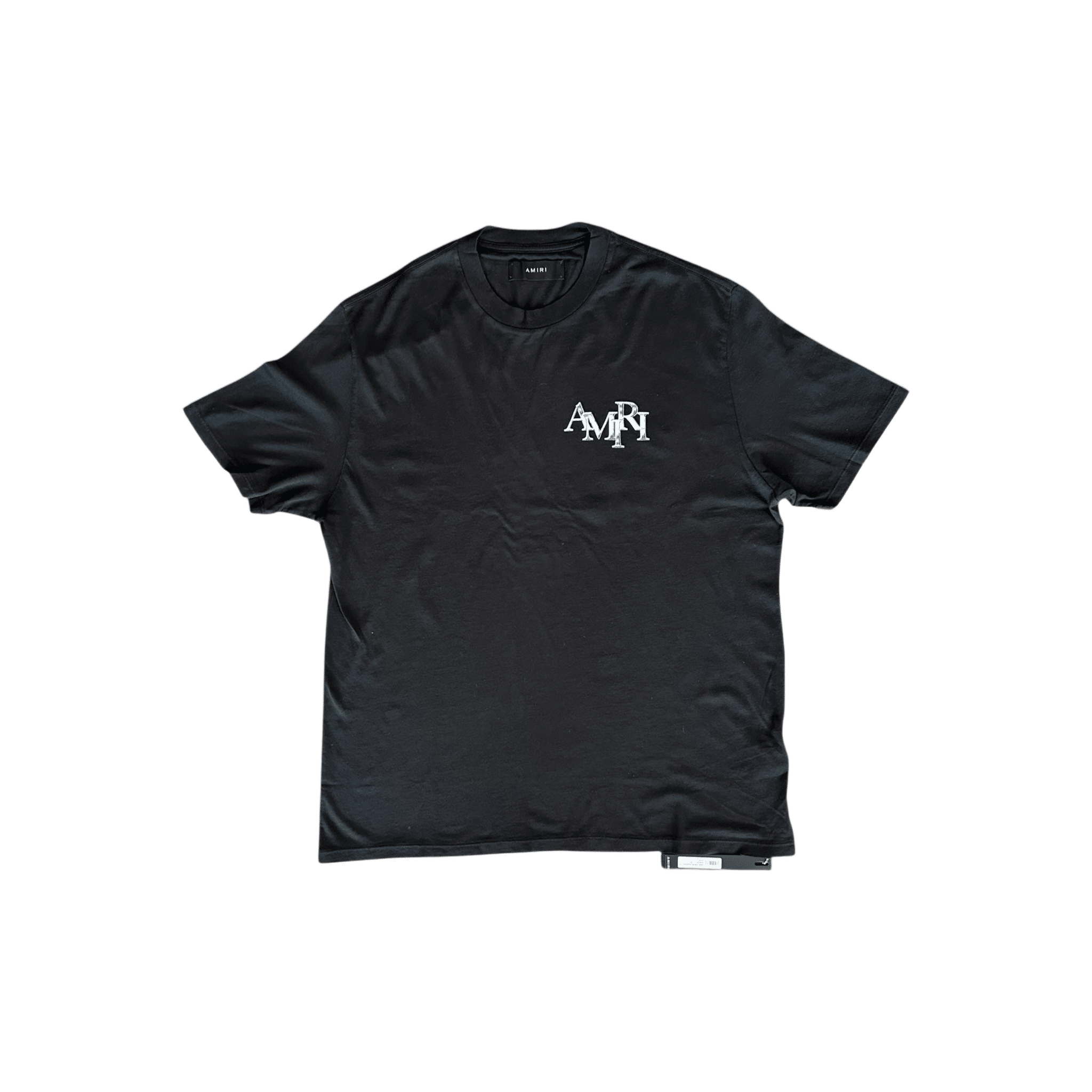 Amiri Black & Chrome Staggered Logo T-Shirt - Morely TrendsAmiri Type here:)