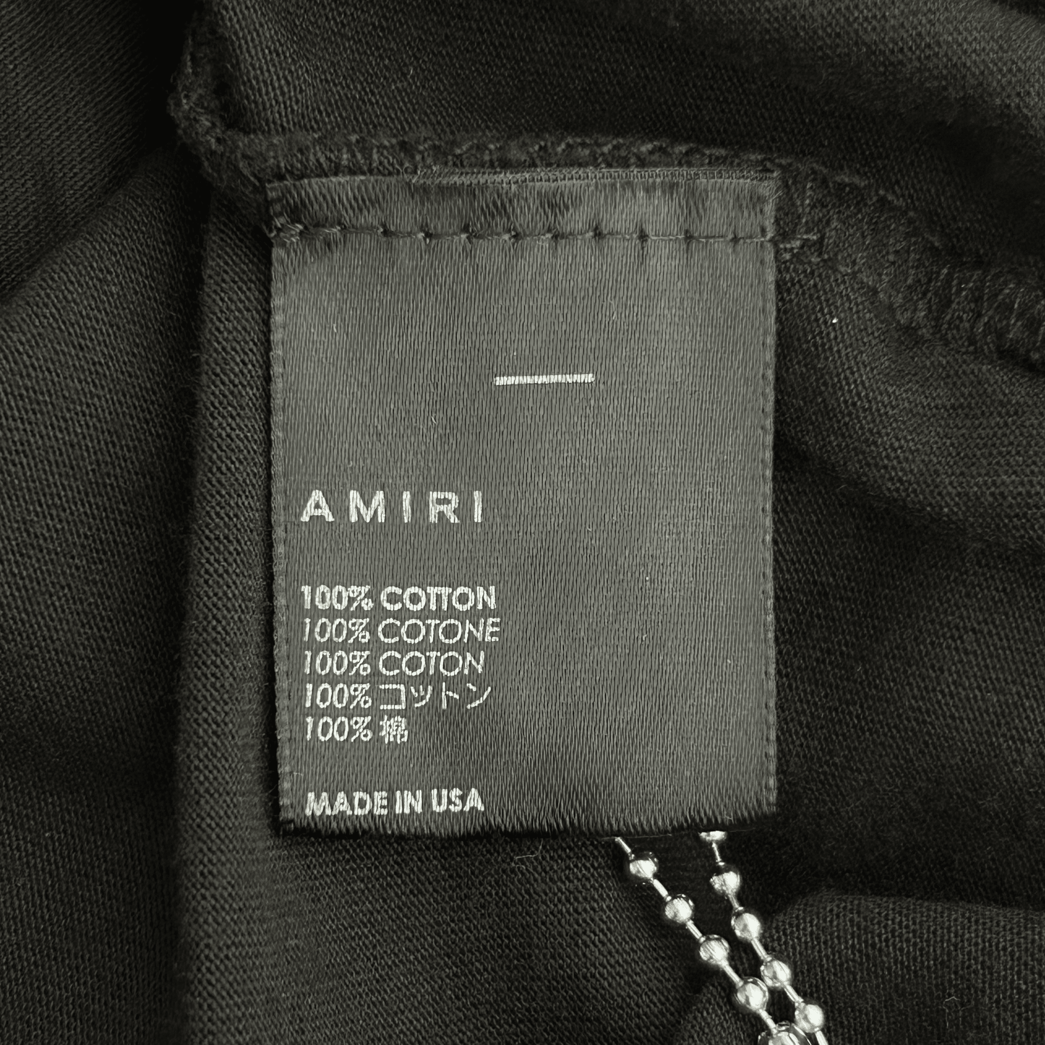 Amiri Black & Chrome Staggered Logo T-Shirt - Morely TrendsAmiri Type here:)