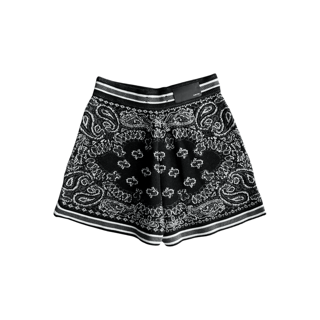 Amiri Black & White Bandana Crochet Basketball Shorts - Morely TrendsAmiri Type here:)