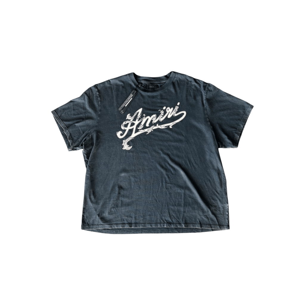 Amiri Black & White Fliligree Logo T-shirt - Morely TrendsAmiri Type here:)