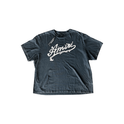 Amiri Black & White Fliligree Logo T-shirt - Morely TrendsAmiri Type here:)