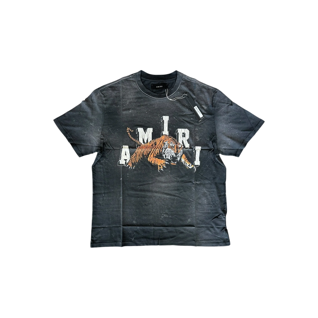 Amiri Black & White Tiger Logo T-Shirt