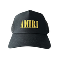 Amiri Black & Yellow Core Logo Trucker Hat