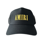 Amiri Black & Yellow Core Logo Trucker Hat