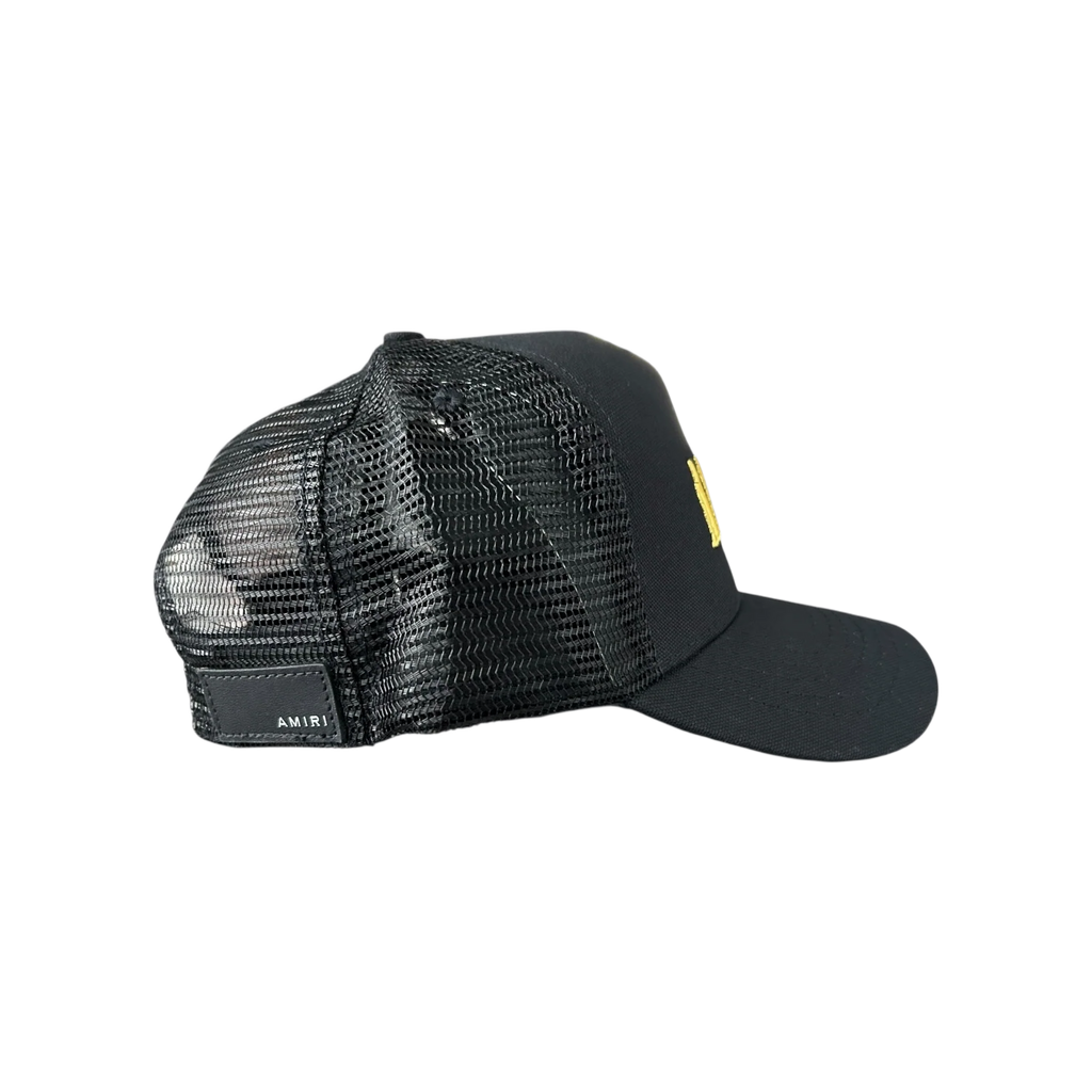 Amiri Black & Yellow Core Logo Trucker Hat