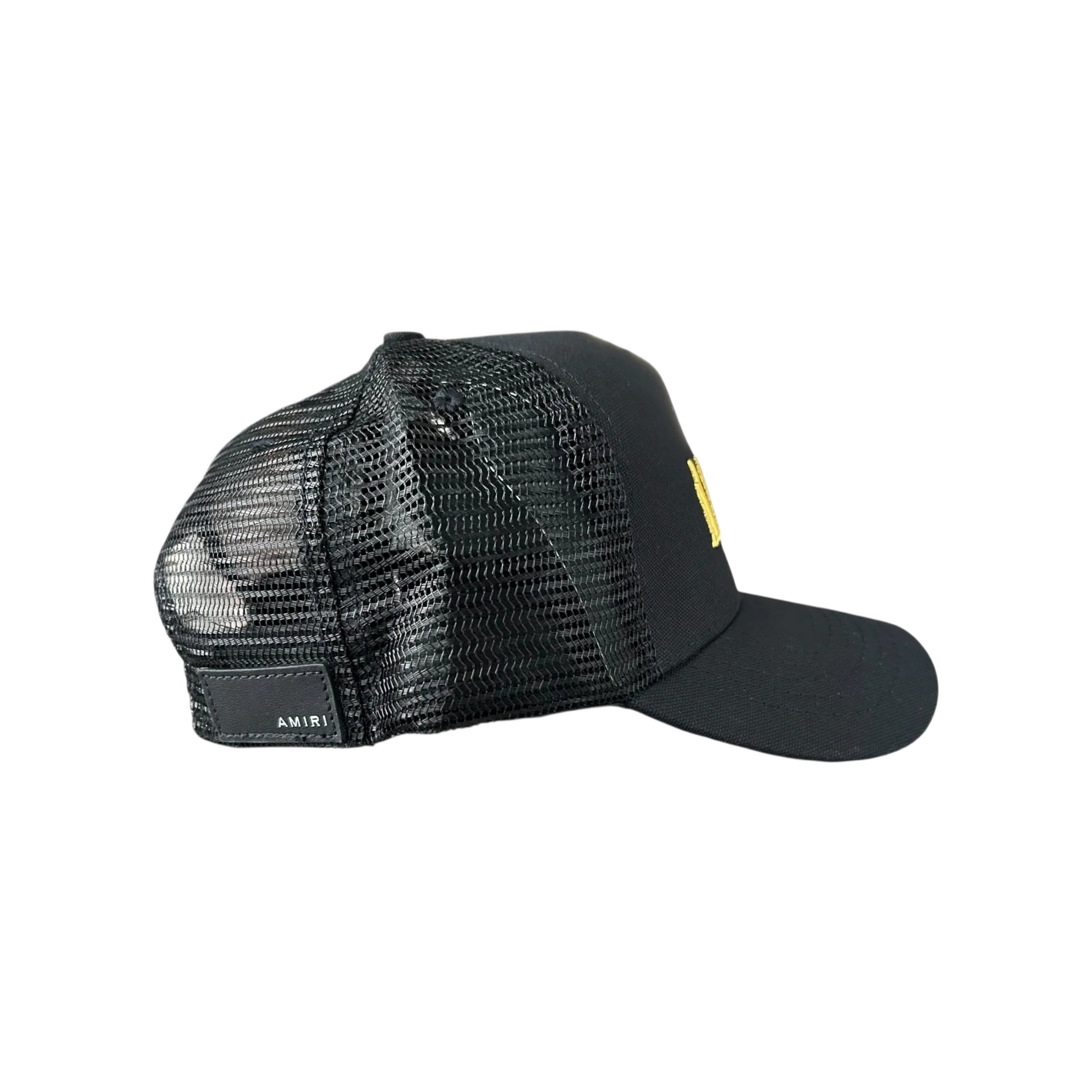 Amiri Black & Yellow Core Logo Trucker Hat