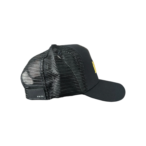 Amiri Black & Yellow Core Logo Trucker Hat