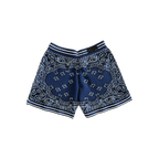 Amiri Blue & White Bandana Basketball MA Logo Shorts - Morely TrendsAmiri Type here:)