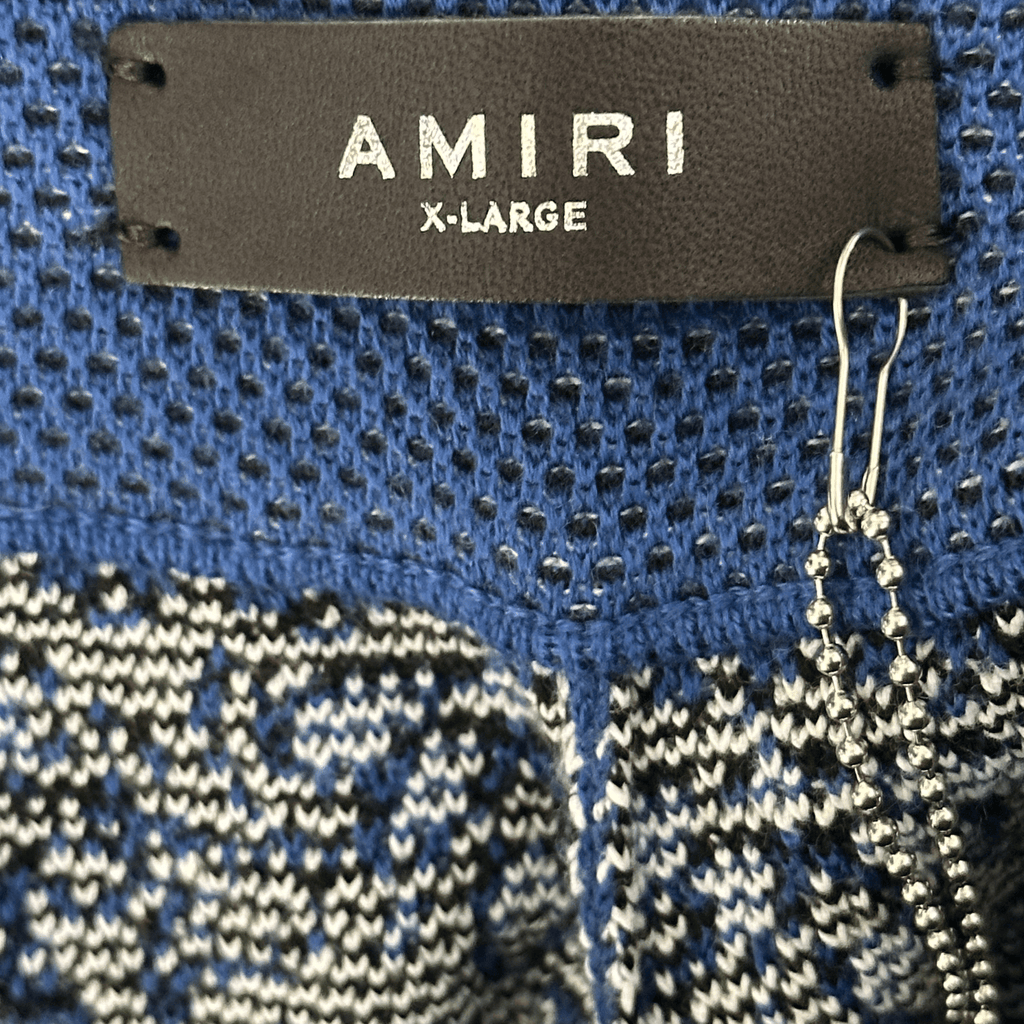 Amiri Blue & White Bandana Basketball MA Logo Shorts - Morely TrendsAmiri Type here:)