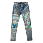 Amiri Clay Indigo Quilted Patch Jeans - Morely TrendsAmiri Type here:)