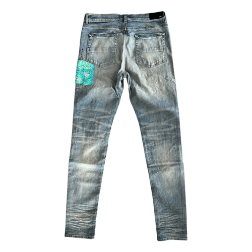 Amiri Clay Indigo Quilted Patch Jeans - Morely TrendsAmiri Type here:)