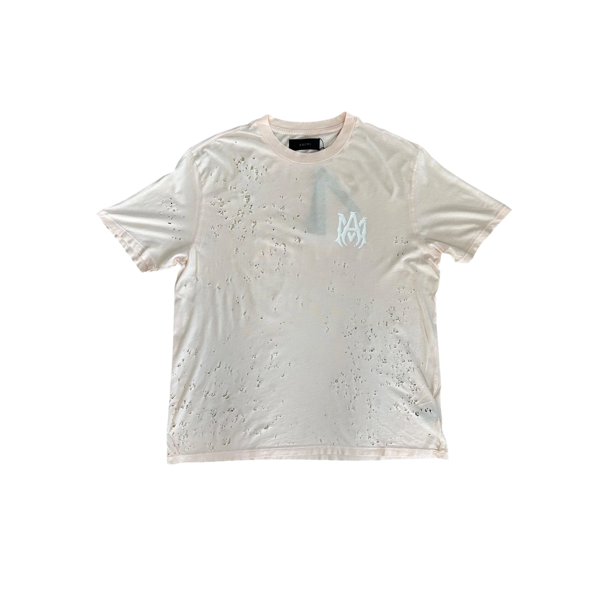 Amiri Cream MA Logo Shotgun T-Shirt