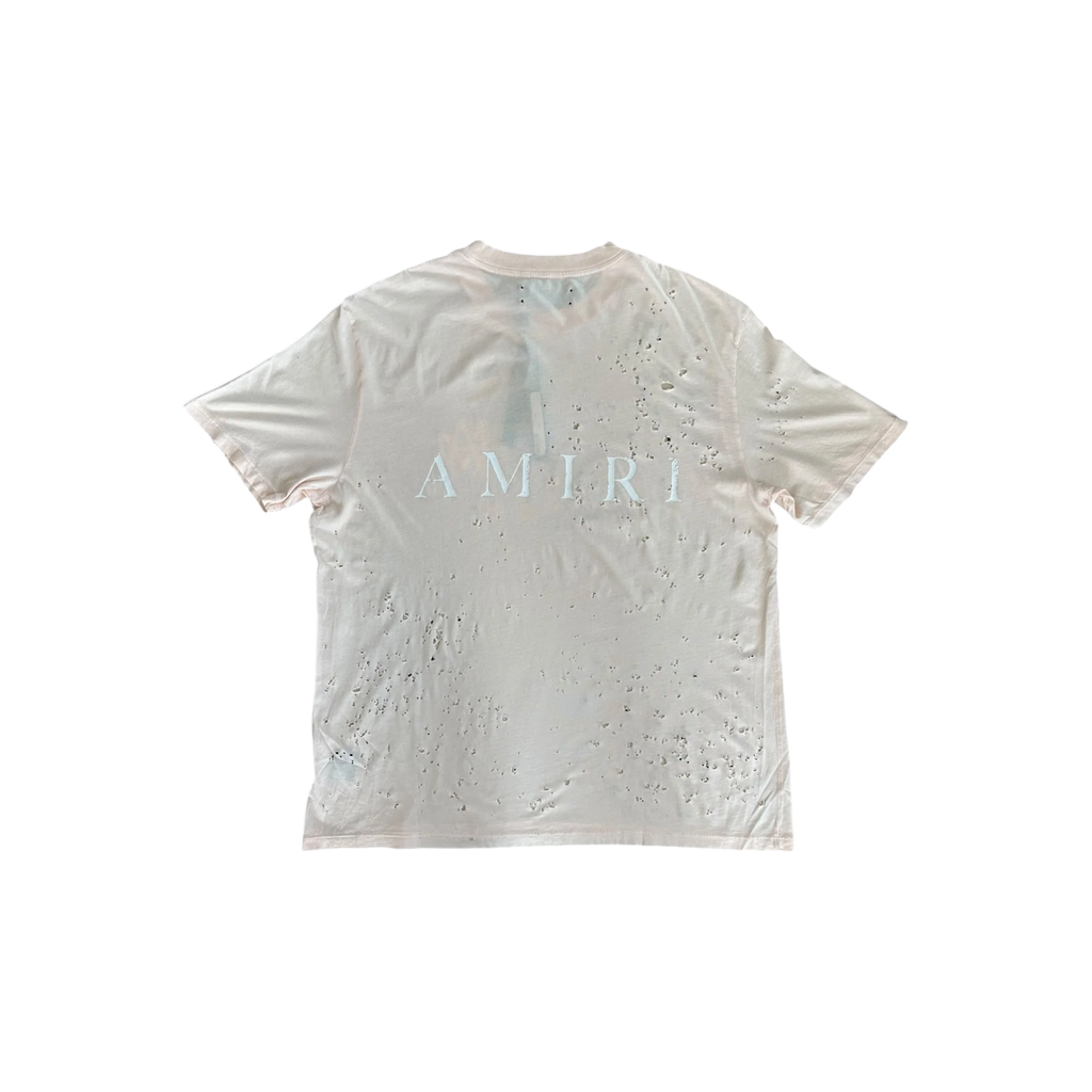 Amiri Cream MA Logo Shotgun T-Shirt