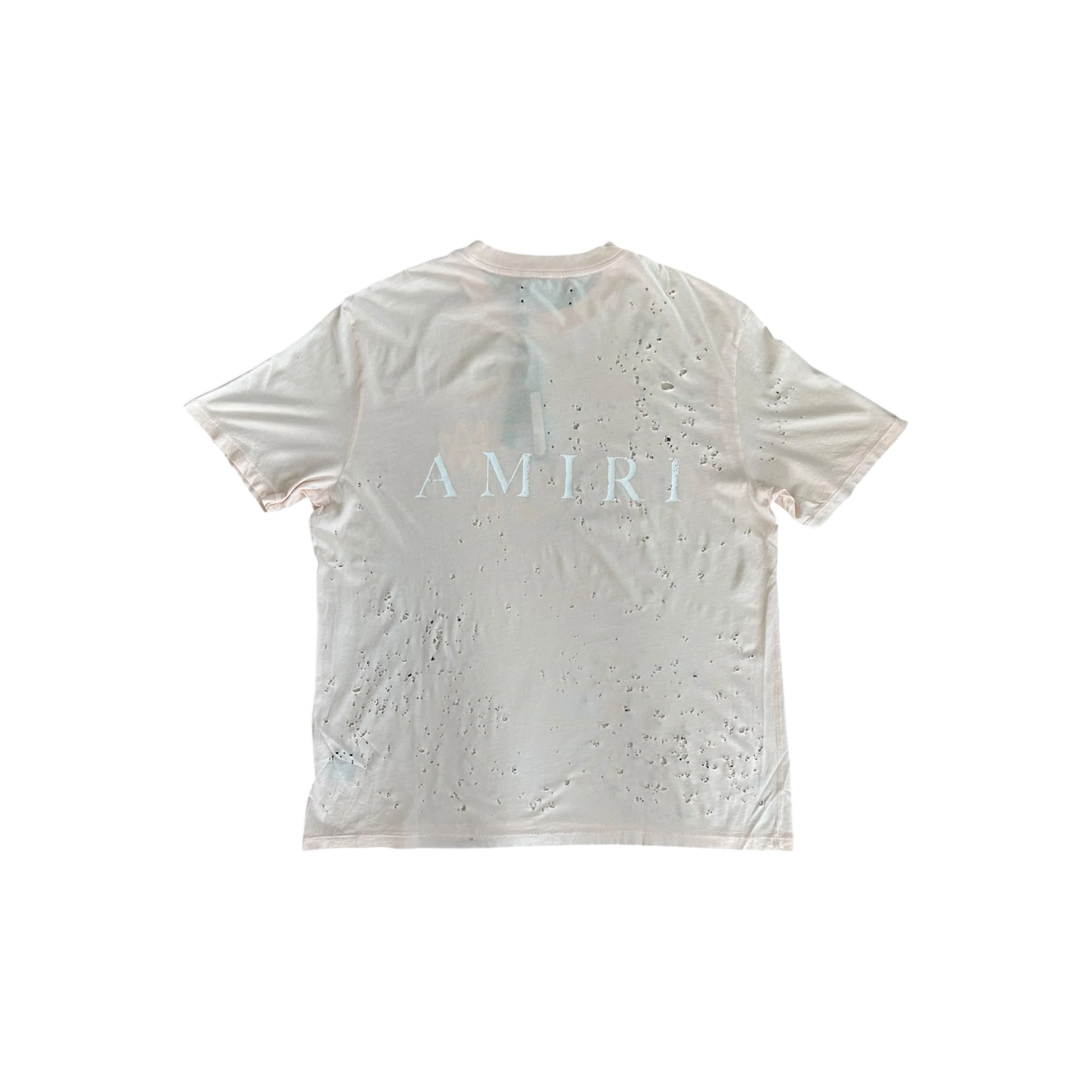 Amiri Cream MA Logo Shotgun T-Shirt