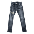 Amiri Faded Black Baroque Varsity Logo Jeans - Morely TrendsAmiri Type here:)