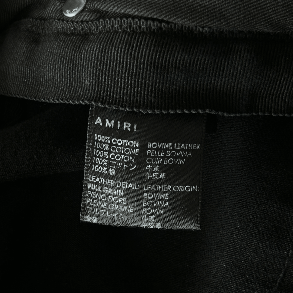 Amiri Faded Black Baroque Varsity Logo Jeans - Morely TrendsAmiri Type here:)