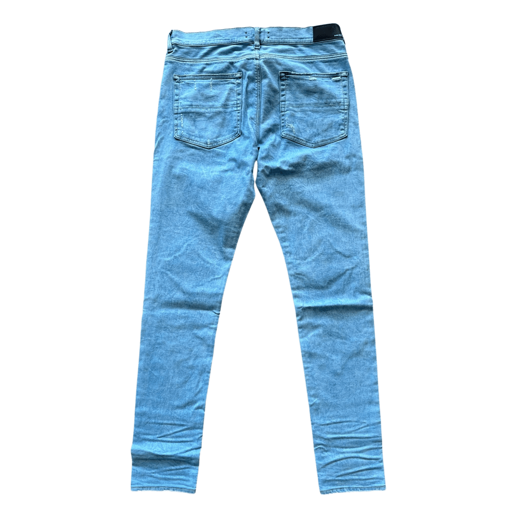 Amiri Overdyed Blue Mesh Patch MX1 Jeans - Morely TrendsAmiri Type here:)