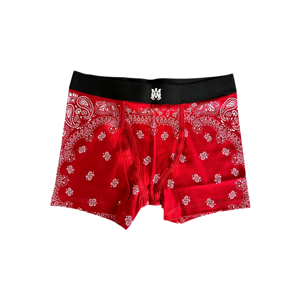 Amiri Red & White Bandana MA Logo Boxershorts