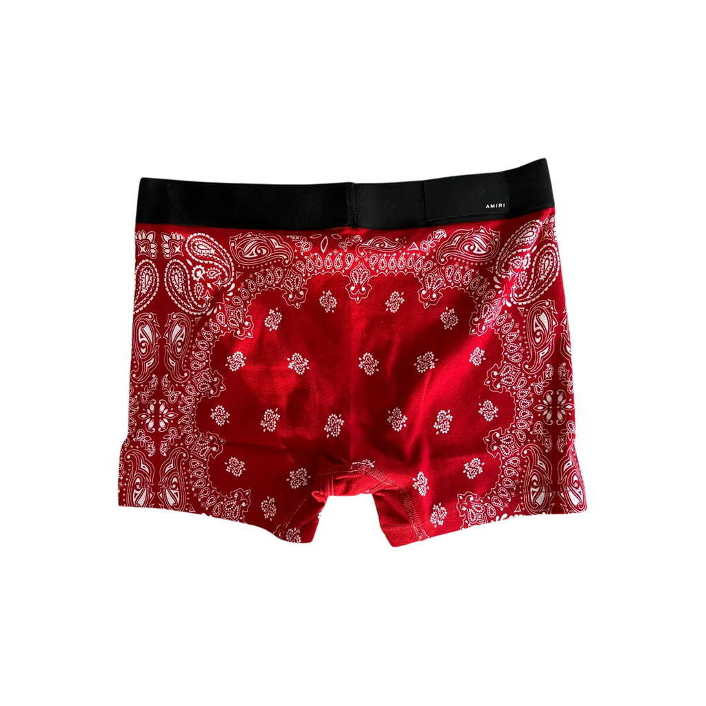 Amiri Red & White Bandana MA Logo Boxershorts
