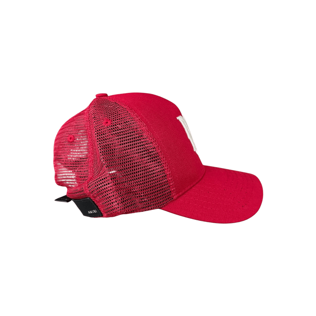 Amiri Red & White MA Logo Trucker Hat - Morely TrendsAmiri Type here:)