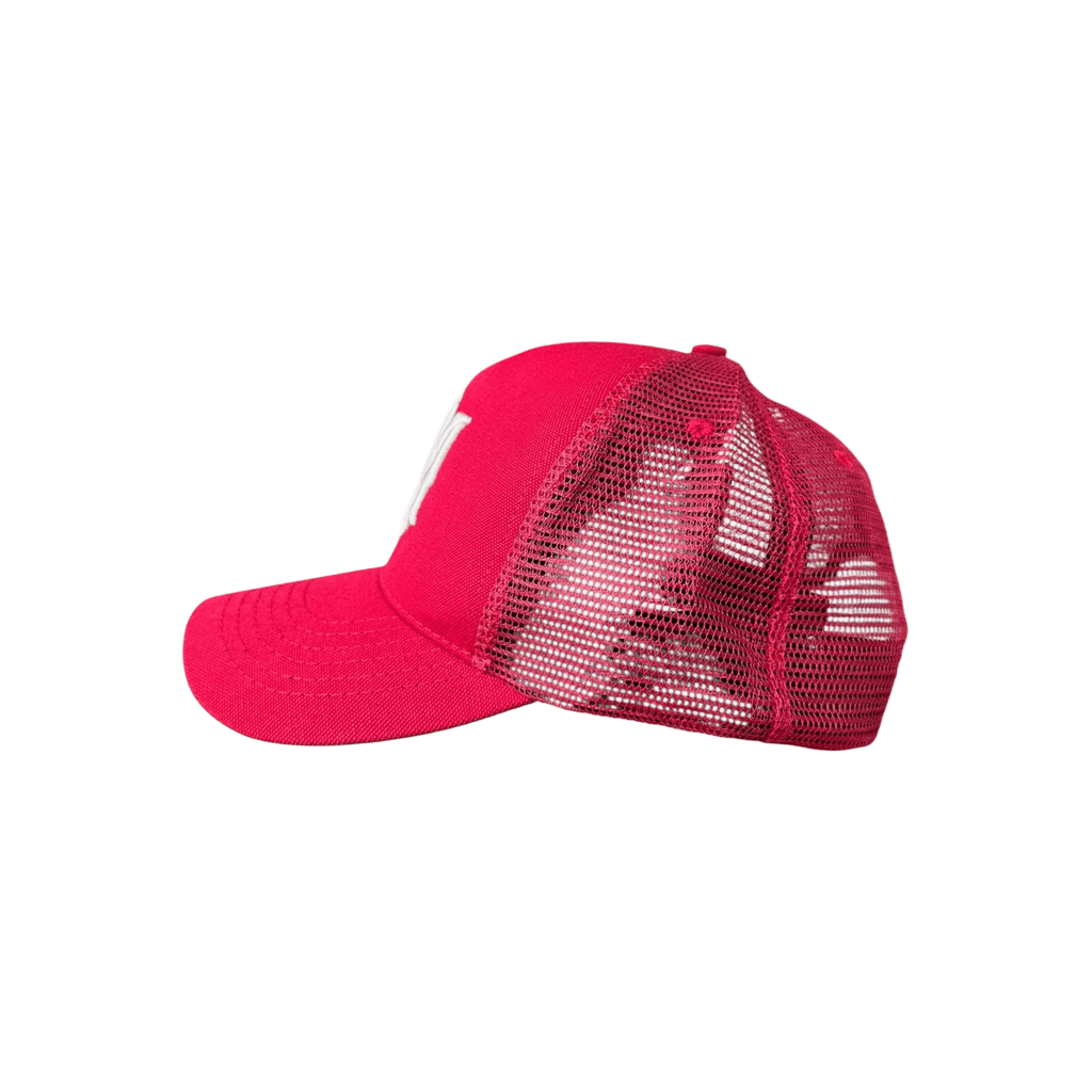 Amiri Red & White MA Logo Trucker Hat - Morely TrendsAmiri Type here:)
