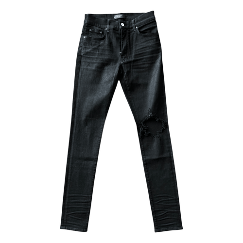 Amiri Washed Black Distressed Knee Jeans - Morely TrendsAmiri Type here:)