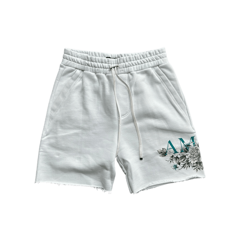 Amiri White Floral Logo Shorts - Morely TrendsAmiri Type here:)