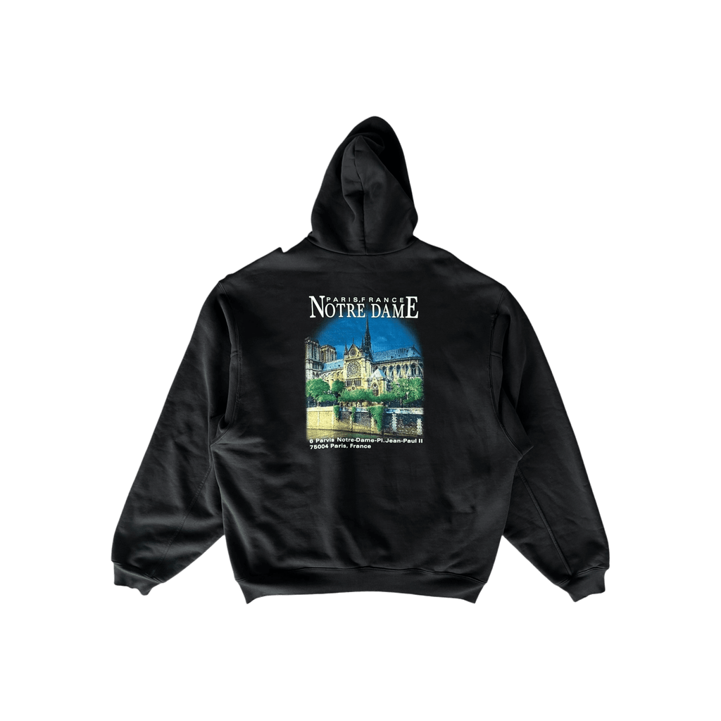 Balenciaga Black Notre Dame Distressed Hoodie - Morely TrendsBalenciaga Type here:)