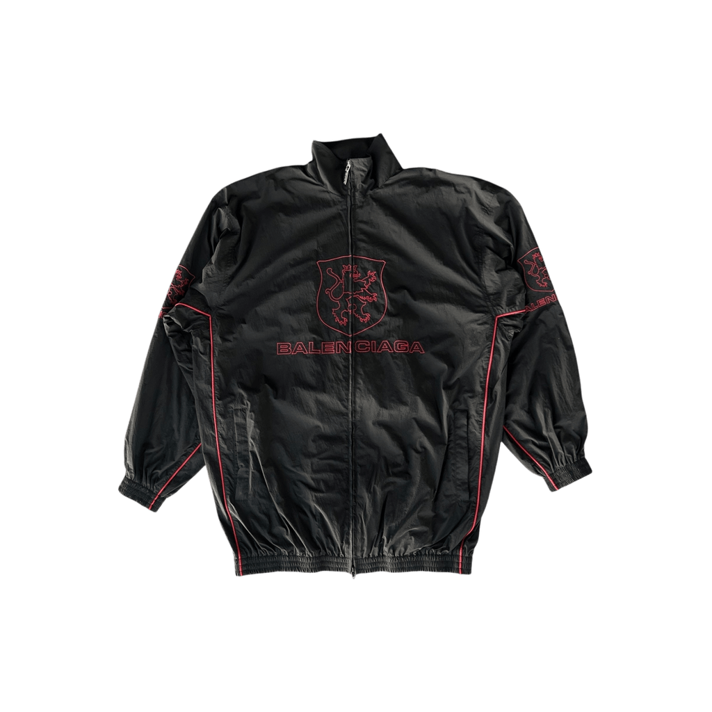 Balenciaga Black & Red Lion Club Embroidered Logo Track Jacket - Morely TrendsBalenciaga Type here:)