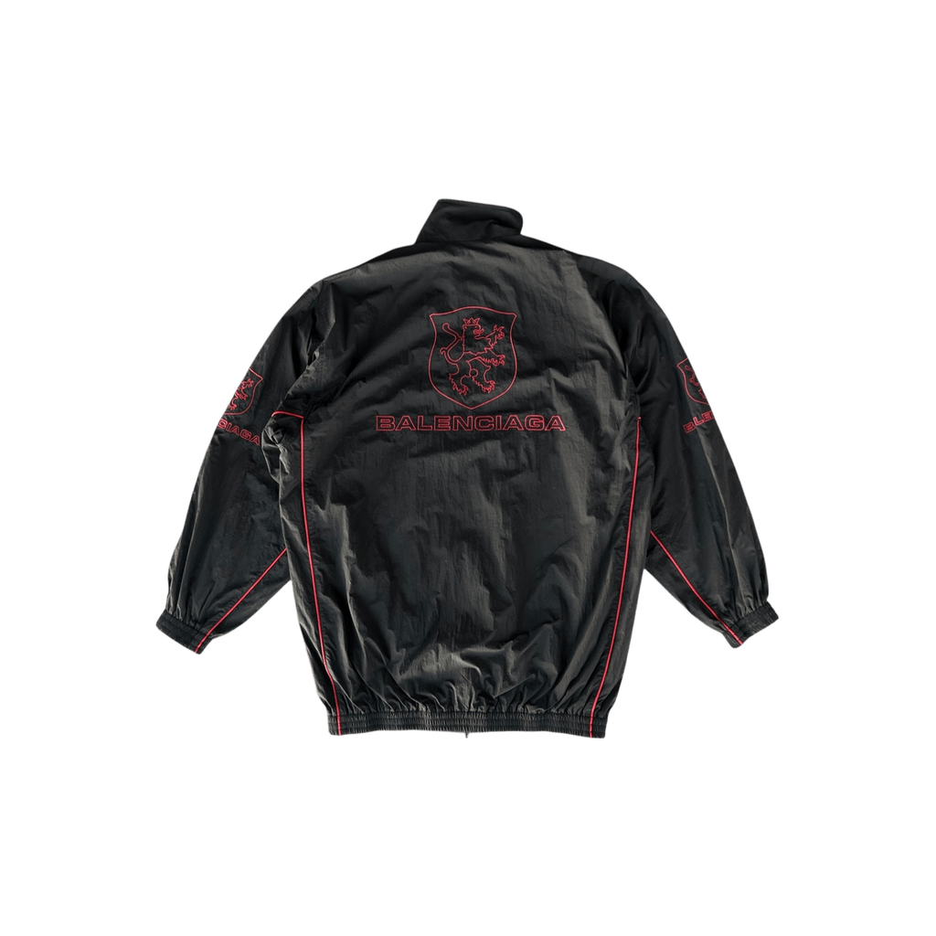 Balenciaga Black & Red Lion Club Embroidered Logo Track Jacket - Morely TrendsBalenciaga Type here:)