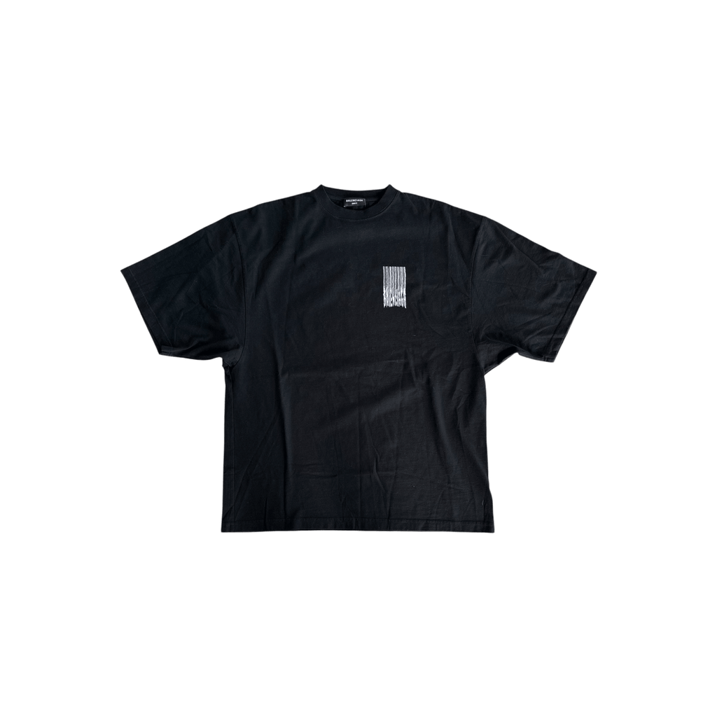Balenciaga Black & White Waterfall Logo T-Shirt - Morely TrendsBalenciaga Type here:)