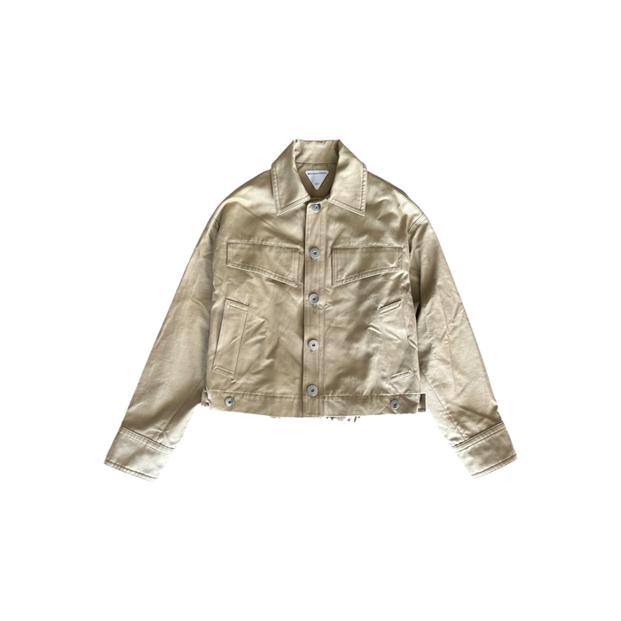 Bottega Veneta — Bottega Veneta Beige Button Up Work Jacket
