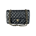 Chanel Navy Blue Lambskin Quilted Medium Flap Bag - Morely TrendsChanel Type here:)