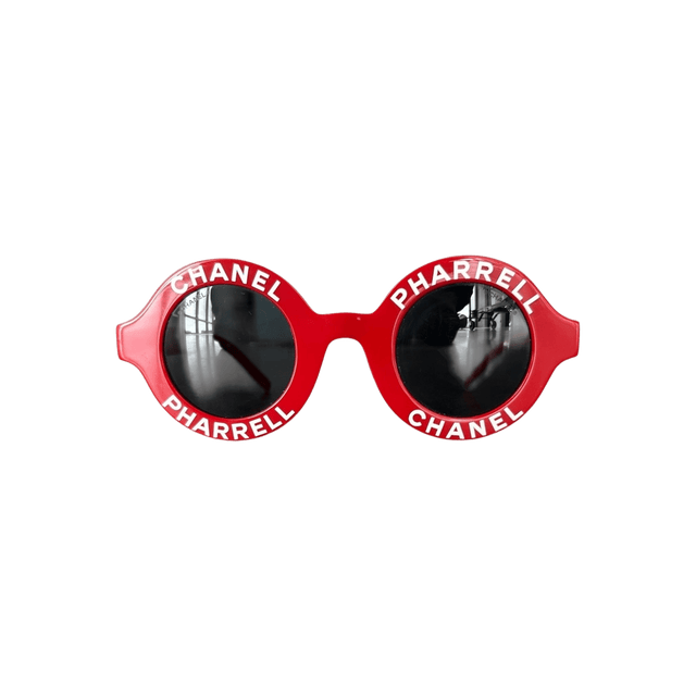 Chanel Pharrell Red & White Round Sunglasses