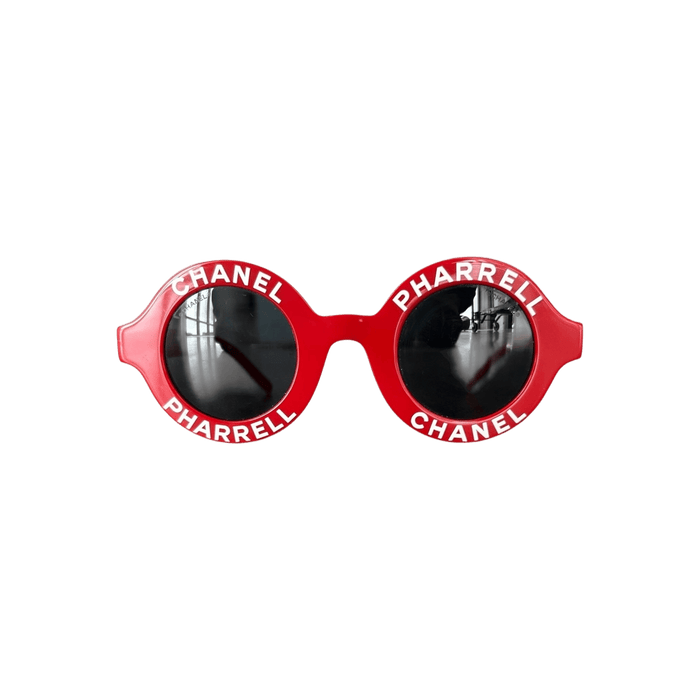 Chanel — Chanel Pharrell Red & White Round Sunglasses