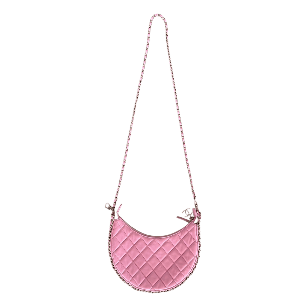Chanel Pink Quilted Lambskin Small Hobo Bag - Morely TrendsChanel Type here:)