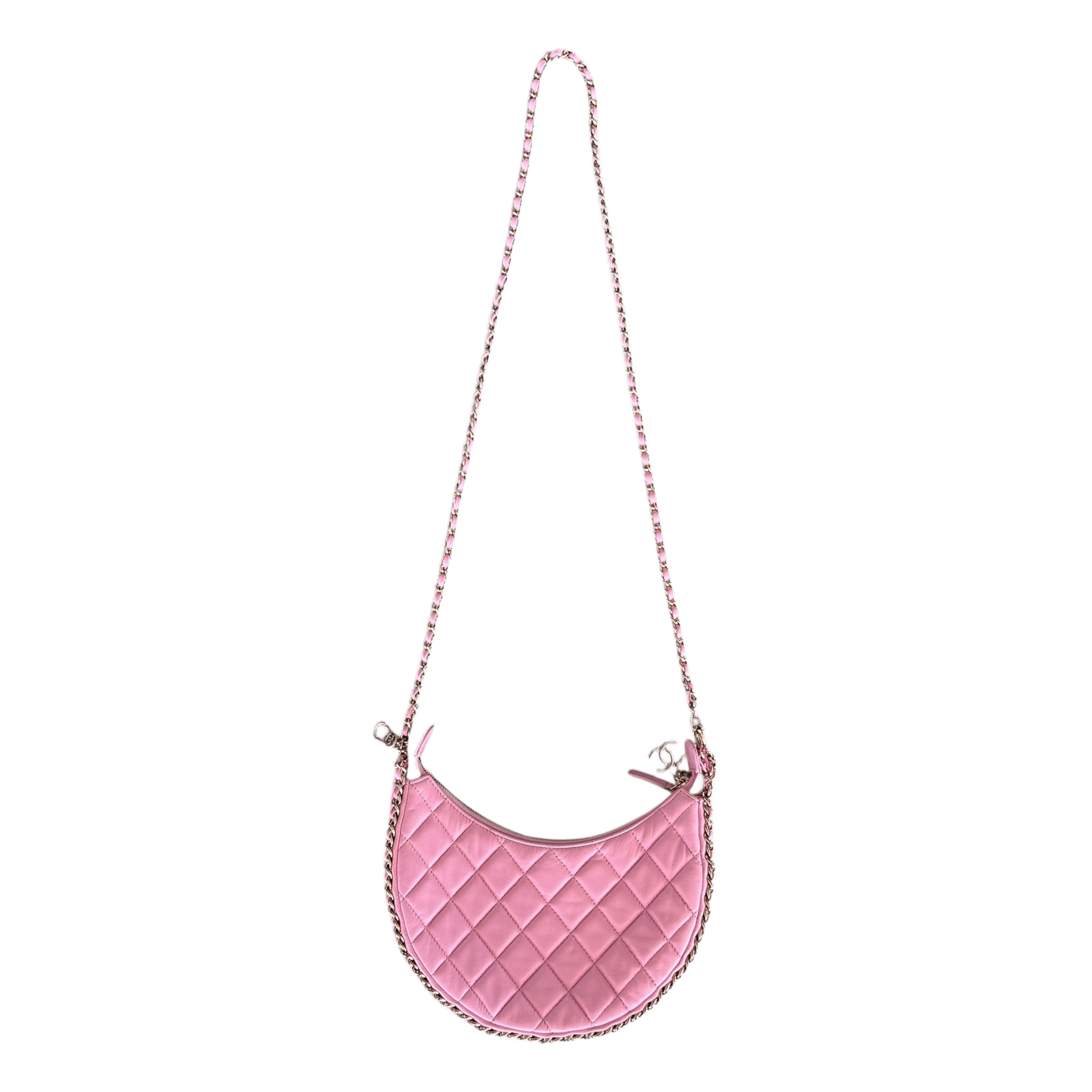 Chanel Pink Quilted Lambskin Small Hobo Bag - Morely TrendsChanel Type here:)