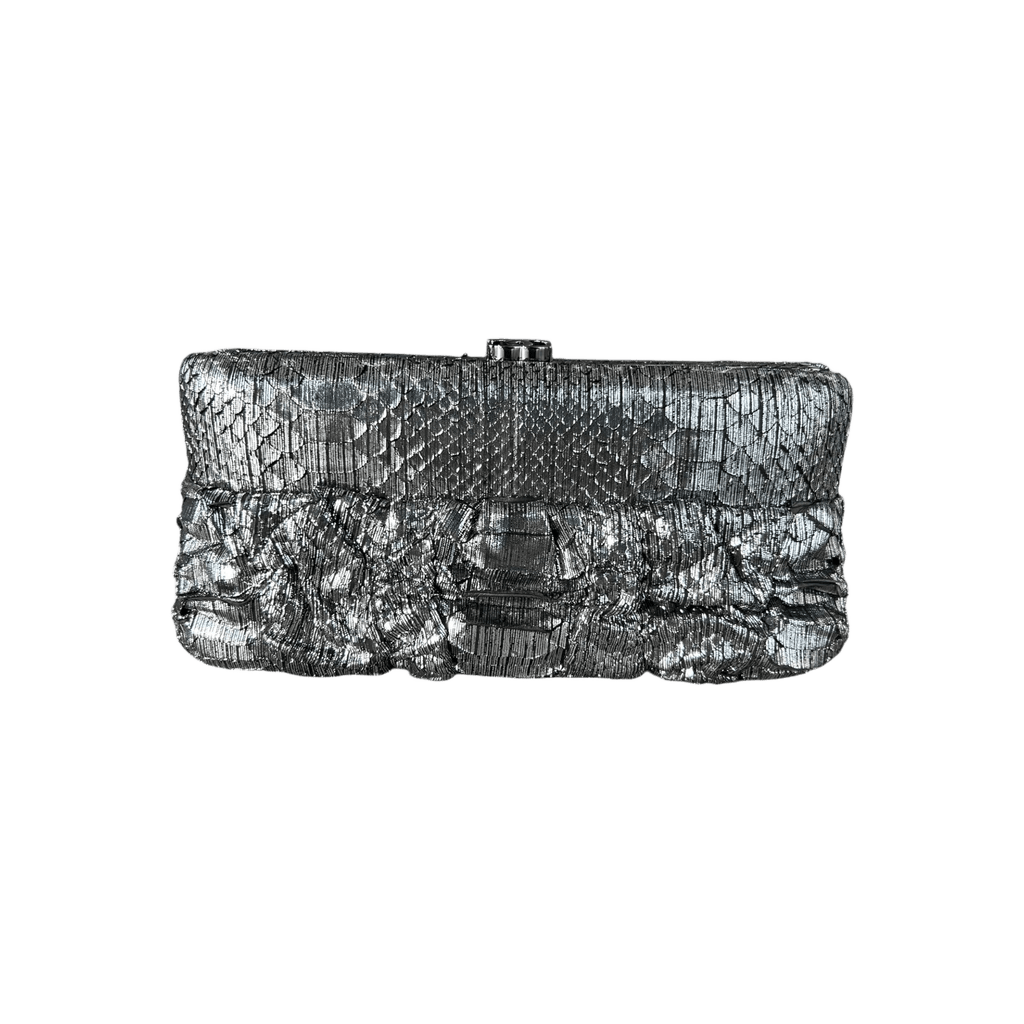 Chanel Silver Python Clutch on Chain Bag - Morely TrendsChanel Type here:)