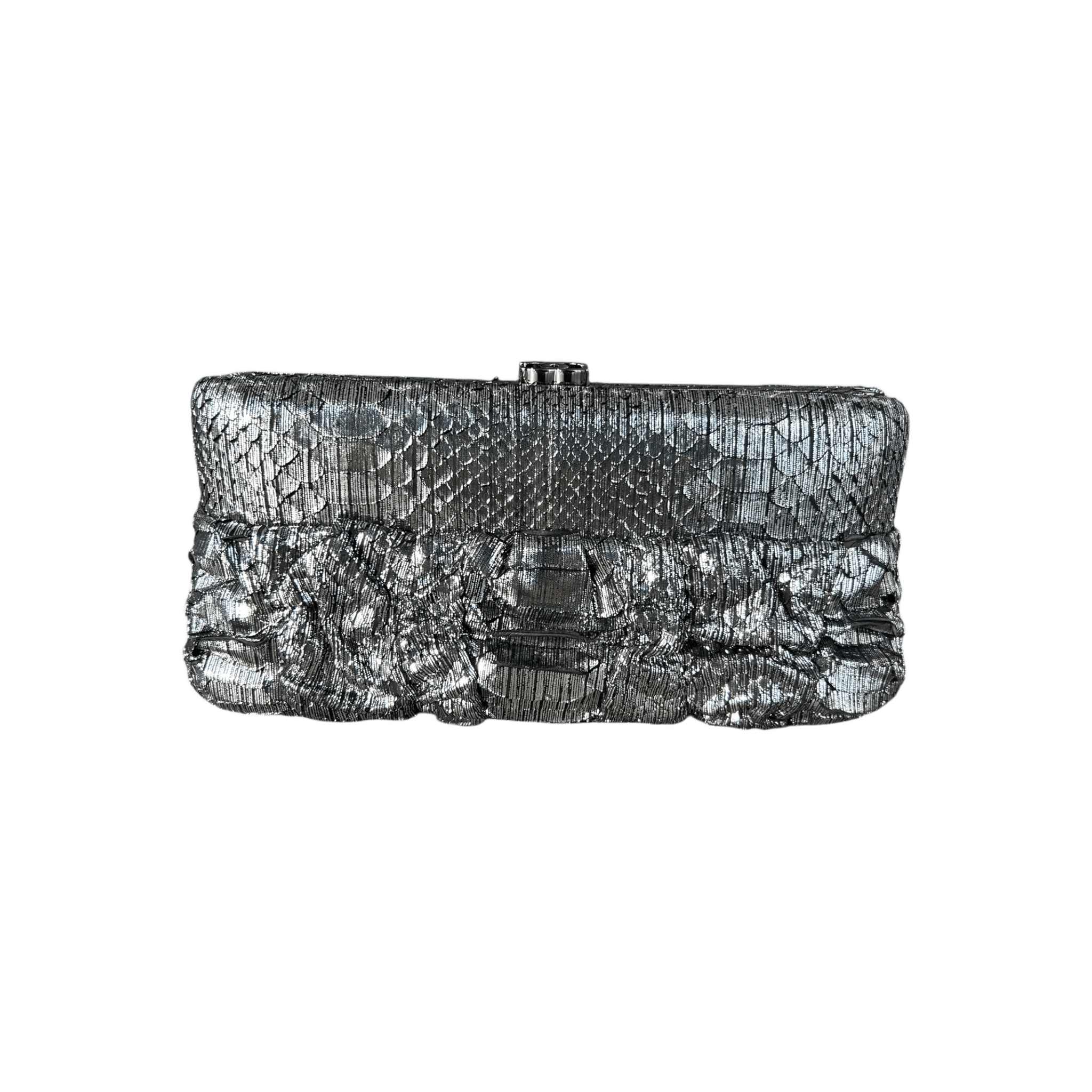 Chanel Silver Python Clutch on Chain Bag - Morely TrendsChanel Type here:)