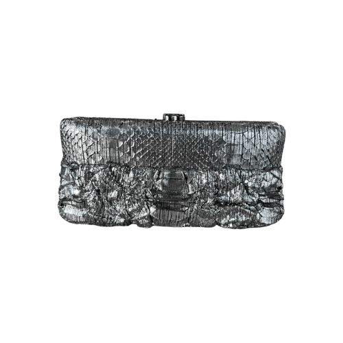 Chanel Silver Python Clutch on Chain Bag - Morely TrendsChanel Type here:)